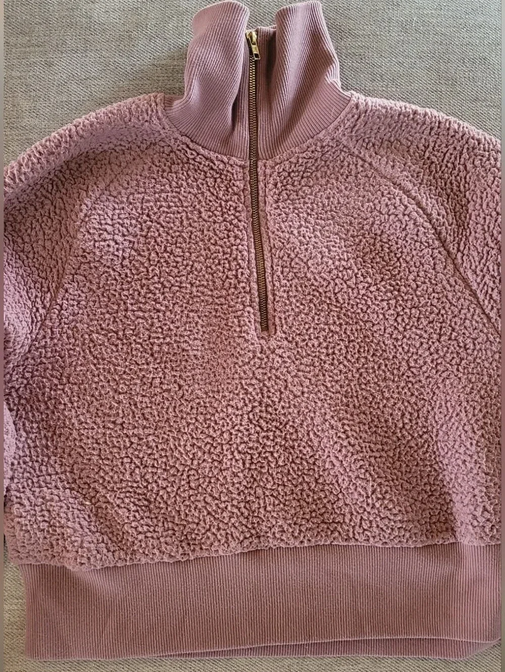 Pink Victoria Secret Cozy Half-Zip Sherpa